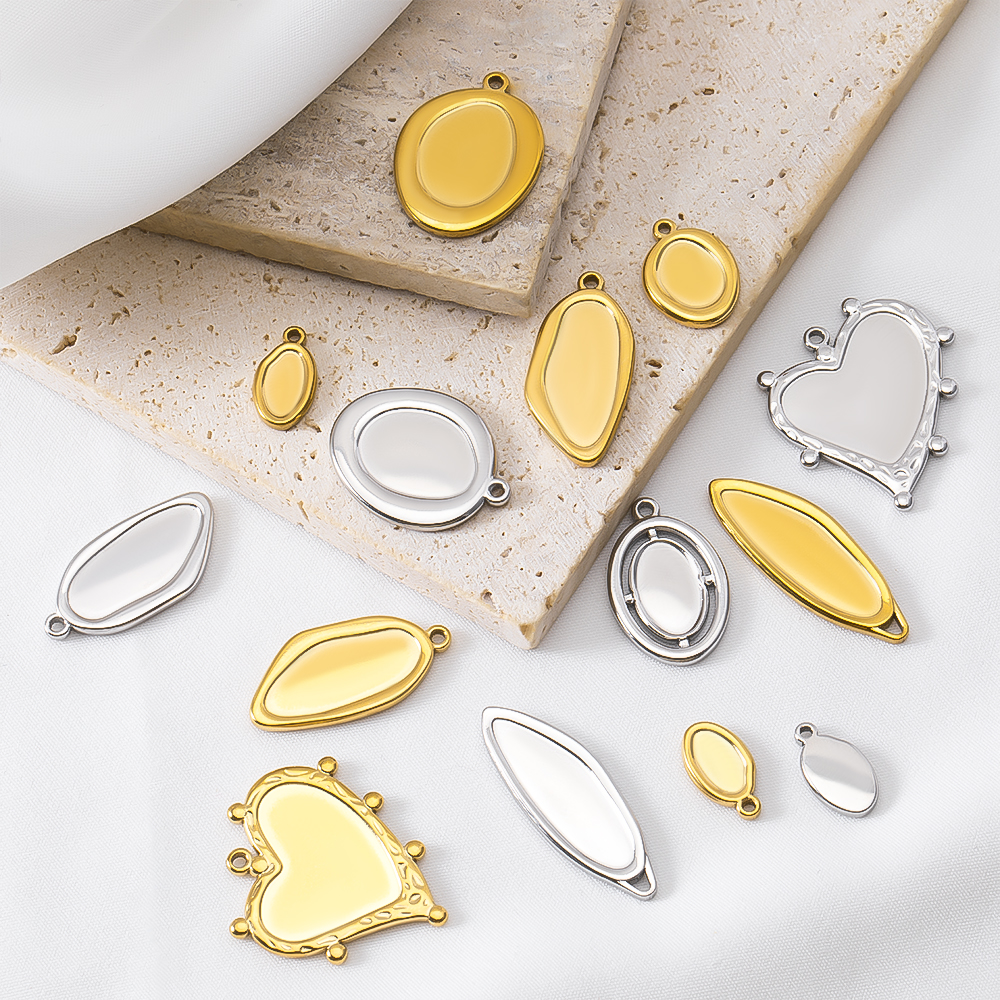 5pcs Stainless Steel Oval Hear - مراجعة Pendant Blank Bezel وسعره